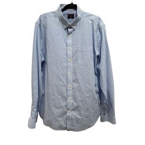 UNTUCKit  Regular Fit Plaid Button Down Shirt Mens XL Tall Blue Green